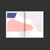 Colorful Memphis design magazine vector