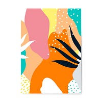Colorful Memphis style poster vector