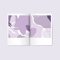 Purple Memphis design magazine vector