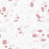 Terrazzo seamless pattern background psd in pastel pink