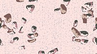 Terrazzo seamless pattern background vector in pink
