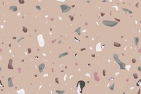 Terrazzo seamless pattern background vector in brown