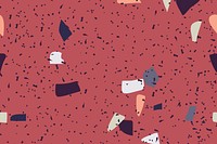 Terrazzo abstract pattern background psd on red background