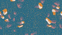 Terrazzo abstract pattern background on navy blue background