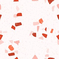 Terrazzo seamless pattern background psd in pink and red