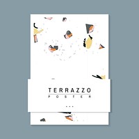 Colorful Terrazzo pattern poster vector