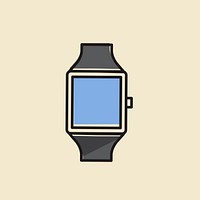 Vector of hand watch icon