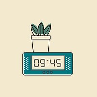 Vector of digital clock icon