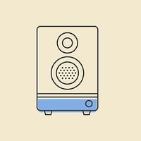Speaker stereo icon vector illustration