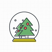 Vector of christmas snow ball icon