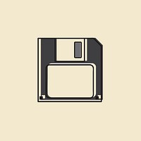 Vector of floppy disk 