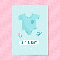 Its a boy baby shower invitation card vector