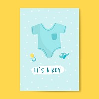 Its a boy baby shower invitation card vector