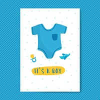 Its a boy baby shower invitation card vector