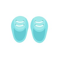 Cute blue baby shoes vector