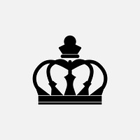 Black single royal crown vector
