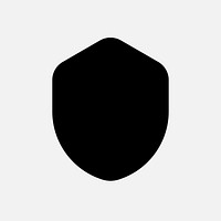 Shield silhouette badge sticker vector