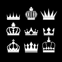 Collection of royal crown vectors