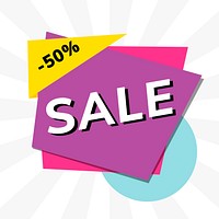 Sale 50% off shop promotion advertisement vector