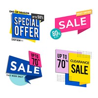 Sale promotion advertisements vector set