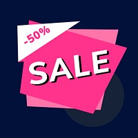 Sale 50% off shop promotion advertisement vector