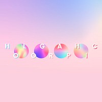 Colorful holographic gradient trend vector
