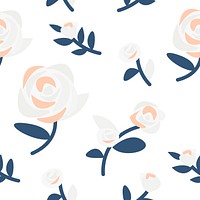 Hand drawn roses and plants illustration