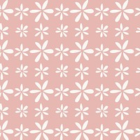 Pink floral patterned background vector