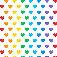 Seamless colorful heart pattern vector