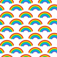 Seamless rainbow patterns design vector