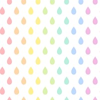 Seamless colorful droplet pattern vector
