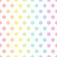 Seamless colorful polka dot pattern vector