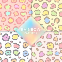 Colorful rainbow patterns vector set