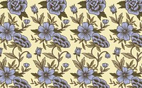 Vintage hand drawn floral patterned background