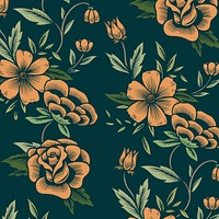 Vintage seamless floral patterned background
