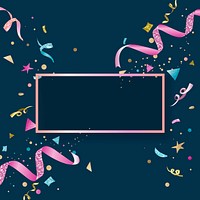 Confetti with blank rectangular space vector