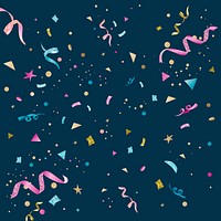 Pink and blue confetti background vector