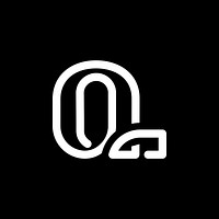 Retro white letter Q vector