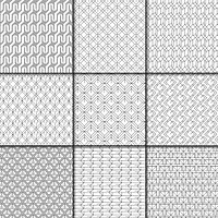 Set of geometric patterned backgrounds vector