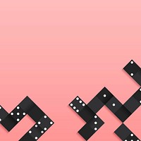 Black blocks frame on blank pink background vector
