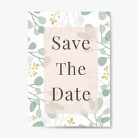 Save the date wedding invitation card template vector