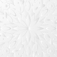 White mandala pattern on white background