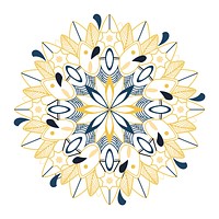 Colorful mandala pattern on white background