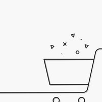 Black shopping cart icon vector