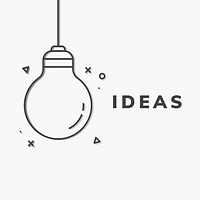Black creative light bulb icon vector