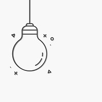 Black creative light bulb icon vector
