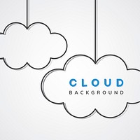 Cloud computing background vector