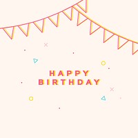Birthday celebration greeting card with confetti vector
