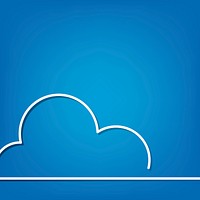 White cloud on blue background vector