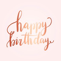 Happy birthday typography style vector